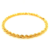 Pulsera (Cordón Hueca) en oro amarillo 18KT 21CM