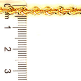 Pulsera (Cordón Hueca) en oro amarillo 18KT 21CM