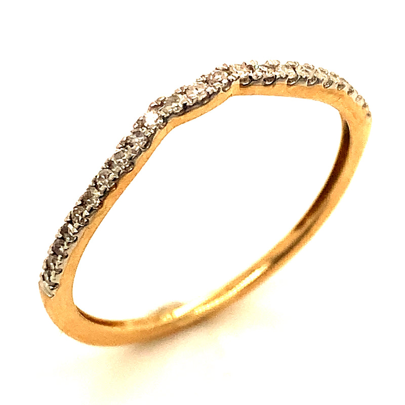 (SOFIA) Set de anillos de diamantes en oro amarillo 10Kt.
