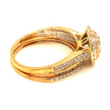 (SOFIA) Set de anillos de diamantes en oro amarillo 10Kt.