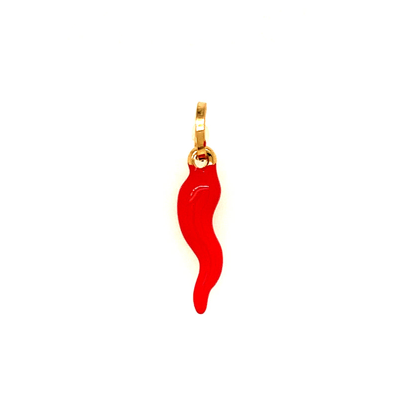 Dije (cuerno) en oro amarillo 18k