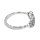 (SOFIA) Anillo (infinito) con diamantes en oro blanco 10k