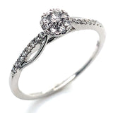 (SOFIA) Anillo con diamantes en oro blanco 10k