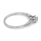 (SOFIA) Anillo con diamantes en oro blanco 10k