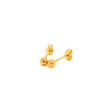 Aretes (bolitas lisas) en oro amarillo 18kt.