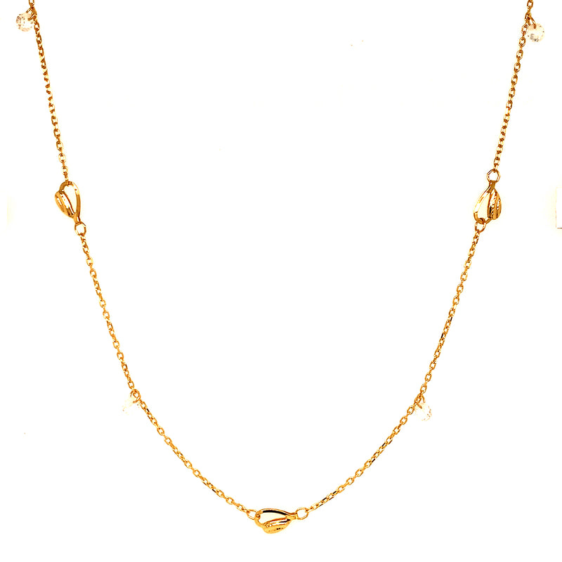 Collar en oro amarillo 18k 40cm