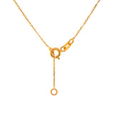 Collar (corazón) con circones en oro amarillo 18k 45cm