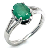 Anillo con esmeralda en plata 925