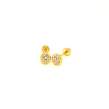 Aretes (circones) para bebés en oro amarillo 10kt.