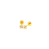 Aretes (circones) para bebés en oro amarillo 10kt.