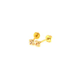 Aretes (circones) para bebés en oro amarillo 10kt.