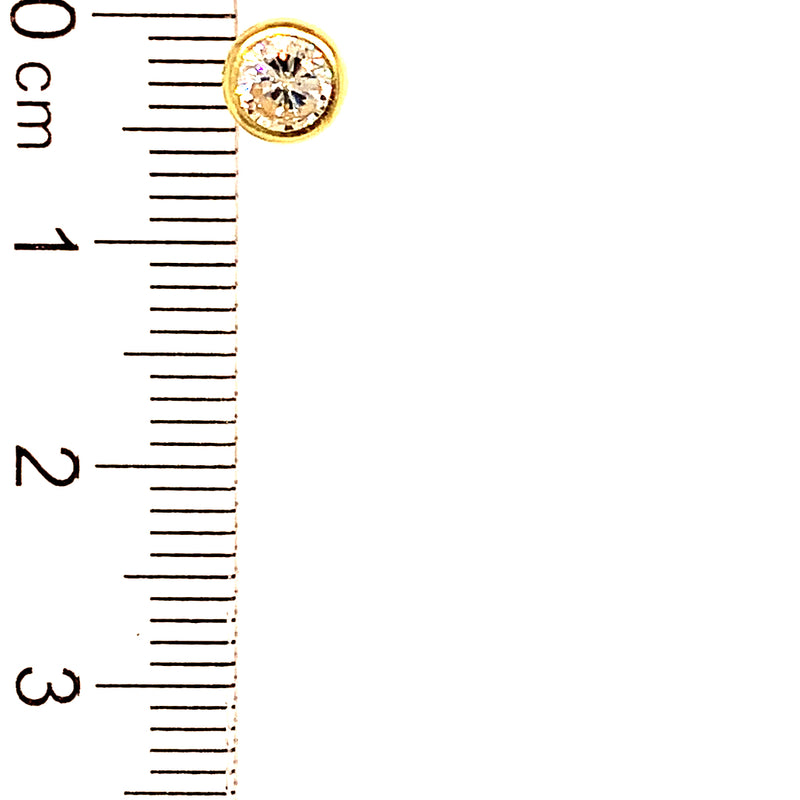 Aretes (circones) para bebés en oro amarillo 10kt.