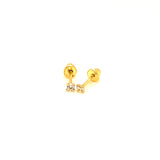 Aretes (circones) para bebés en oro amarillo 10kt.