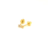 Aretes (circones) para bebés en oro amarillo 10kt.