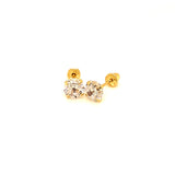 Aretes (circones) para bebés en oro amarillo 10kt.