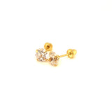 Aretes (circones) para bebés en oro amarillo 10kt.