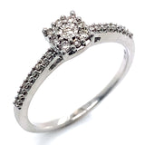(SOFIA) Set de anillos con diamantes en oro blanco 10k