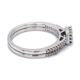 (SOFIA) Set de anillos con diamantes en oro blanco 10k