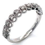 (SOFIA) Anillo con diamantes en oro blanco 10k