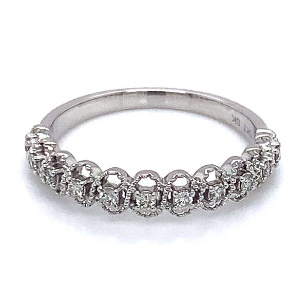(SOFIA) Anillo con diamantes en oro blanco 10k