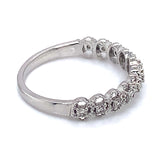 (SOFIA) Anillo con diamantes en oro blanco 10k