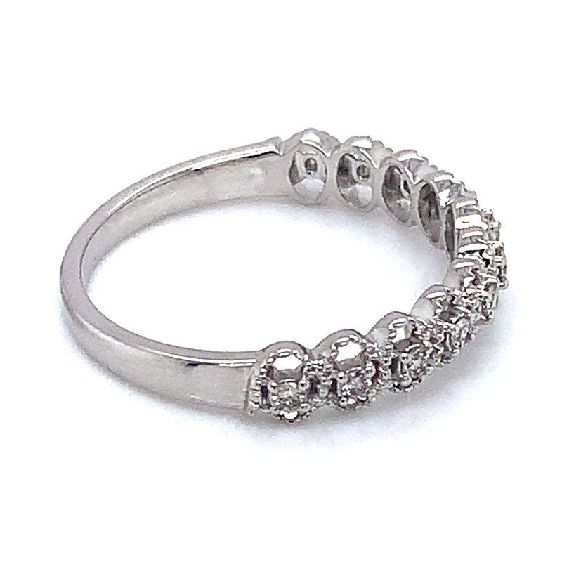 (SOFIA) Anillo con diamantes en oro blanco 10k