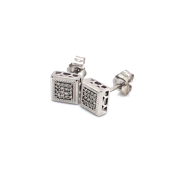 (SOFIA) Aretes con diamantes en oro blanco 10kt