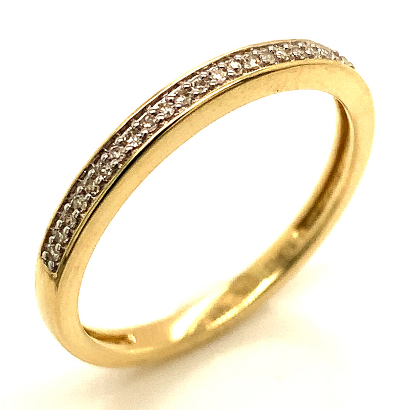 (SOFIA) Set de anillos con diamantes en oro amarillo 10k