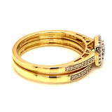 (SOFIA) Set de anillos con diamantes en oro amarillo 10k