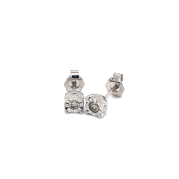 (SOFIA) Aretes con diamantes en oro blanco 10kt