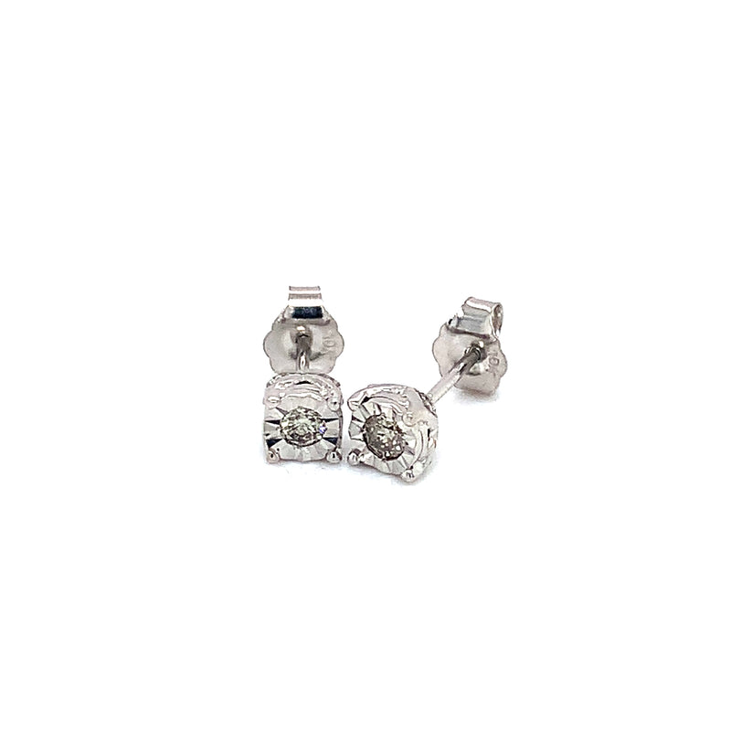 (SOFIA) Aretes con diamantes en oro blanco 10kt