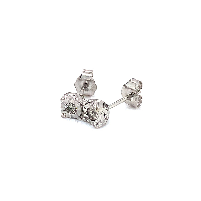 (SOFIA) Aretes con diamantes en oro blanco 10kt