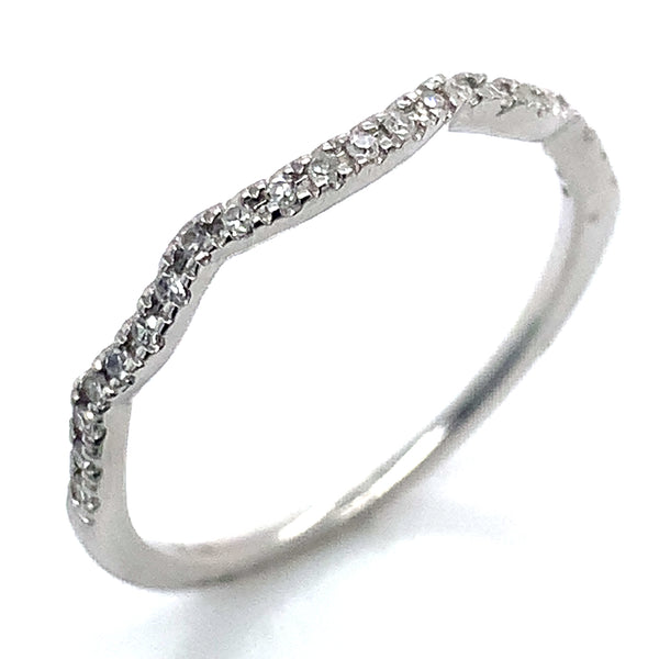 (SOFIA) Set de anillos con diamantes en oro blanco 10k