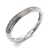 (SOFIA) Set de anillos con diamantes en oro blanco 10k