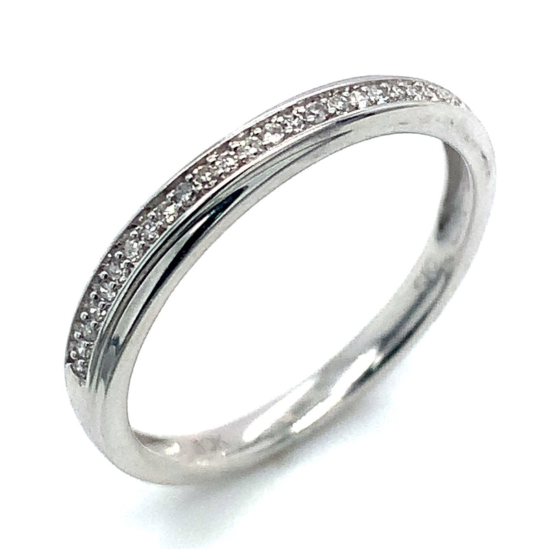 (SOFIA) Set de anillos con diamantes en oro blanco 10k