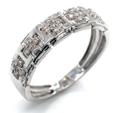 (SOFIA) Trío de anillos con diamantes en oro blanco 10k