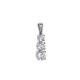 (LD) Dije con diamante de laboratorio en oro blanco 14kt.
