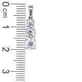 (LD) Dije con diamante de laboratorio en oro blanco 14kt.
