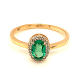 Anillo con esmeralda en oro amarillo 14kt. ANTES: $549