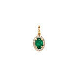 Dije de esmeralda en oro amarillo 14k