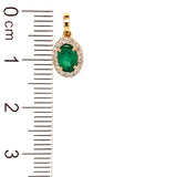 Dije de esmeralda en oro amarillo 14k