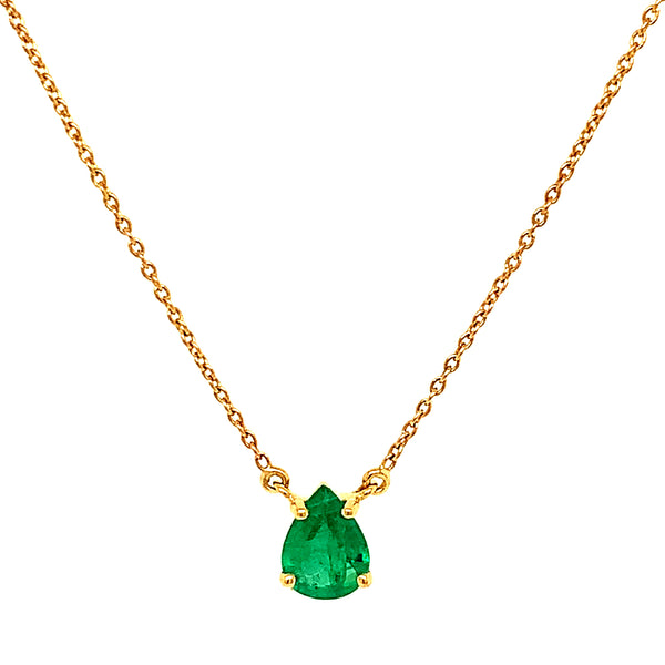 Collar de esmeralda en oro amarillo 18kt.
