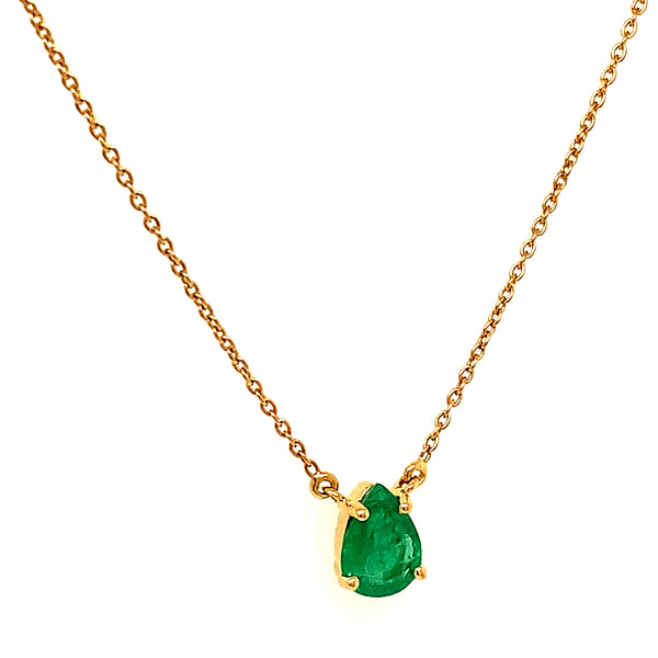 Collar de esmeralda en oro amarillo 18kt.