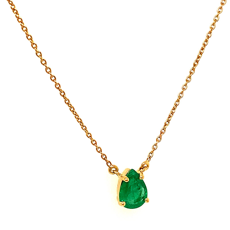 Collar de esmeralda en oro amarillo 18kt.