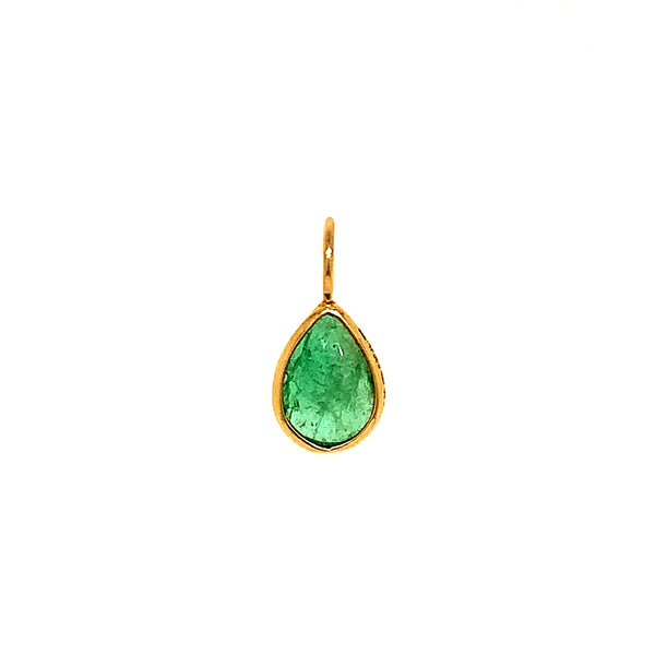 Dije de esmeralda en oro amarillo 14k