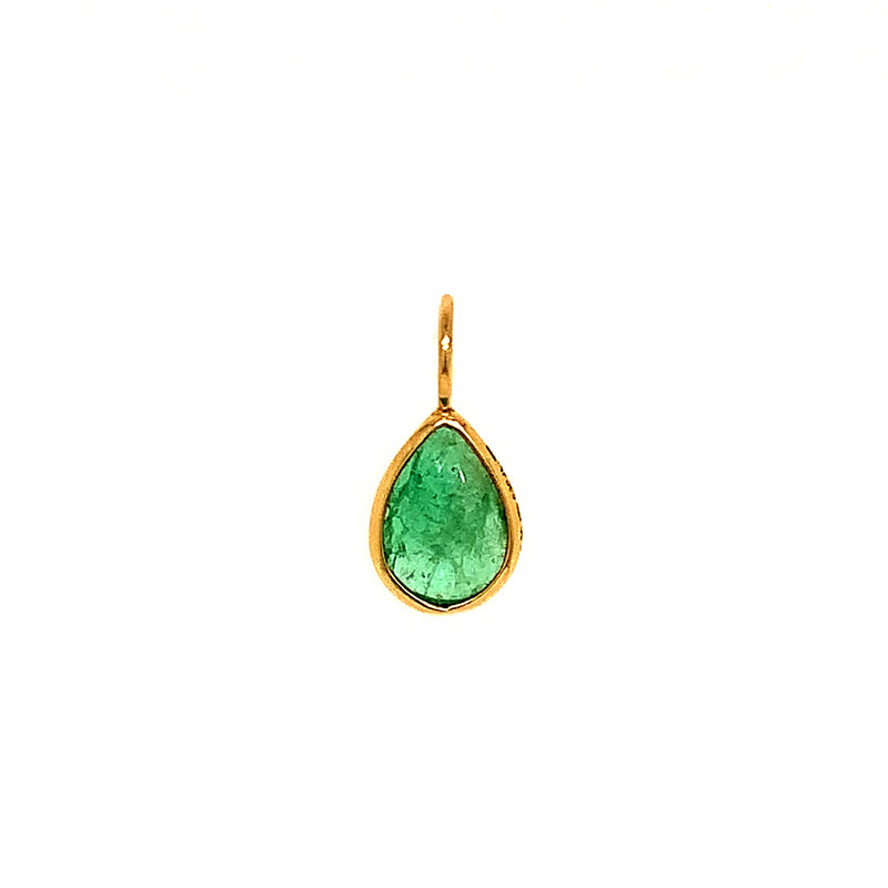 Dije de esmeralda en oro amarillo 14k