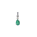 Juego de esmeralda en oro blanco 18kt.