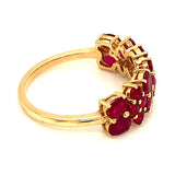Anillo de rubi en oro amarillo 14k.