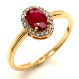 Anillo de rubi en oro amarillo 14k. ANTES: $599.00