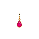 Dije de rubí en oro amarillo 14kt
